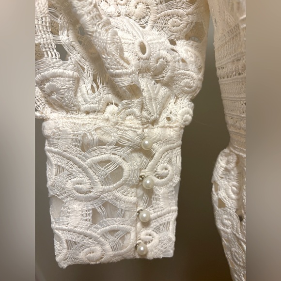 XS/S H&M bloggers fav Crochet Lace midi Summer Dress PtP 17” - Picture 6 of 10